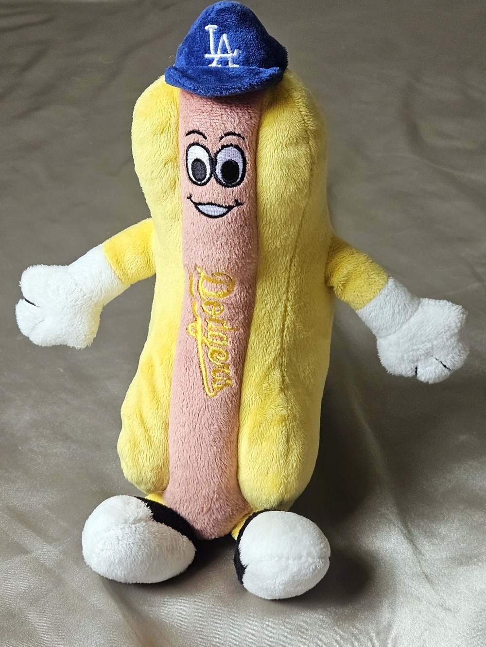 MLB Los Angeles LA Dodgers Hot Dog Plush Toy Mascot Stuffed Animal 10”
